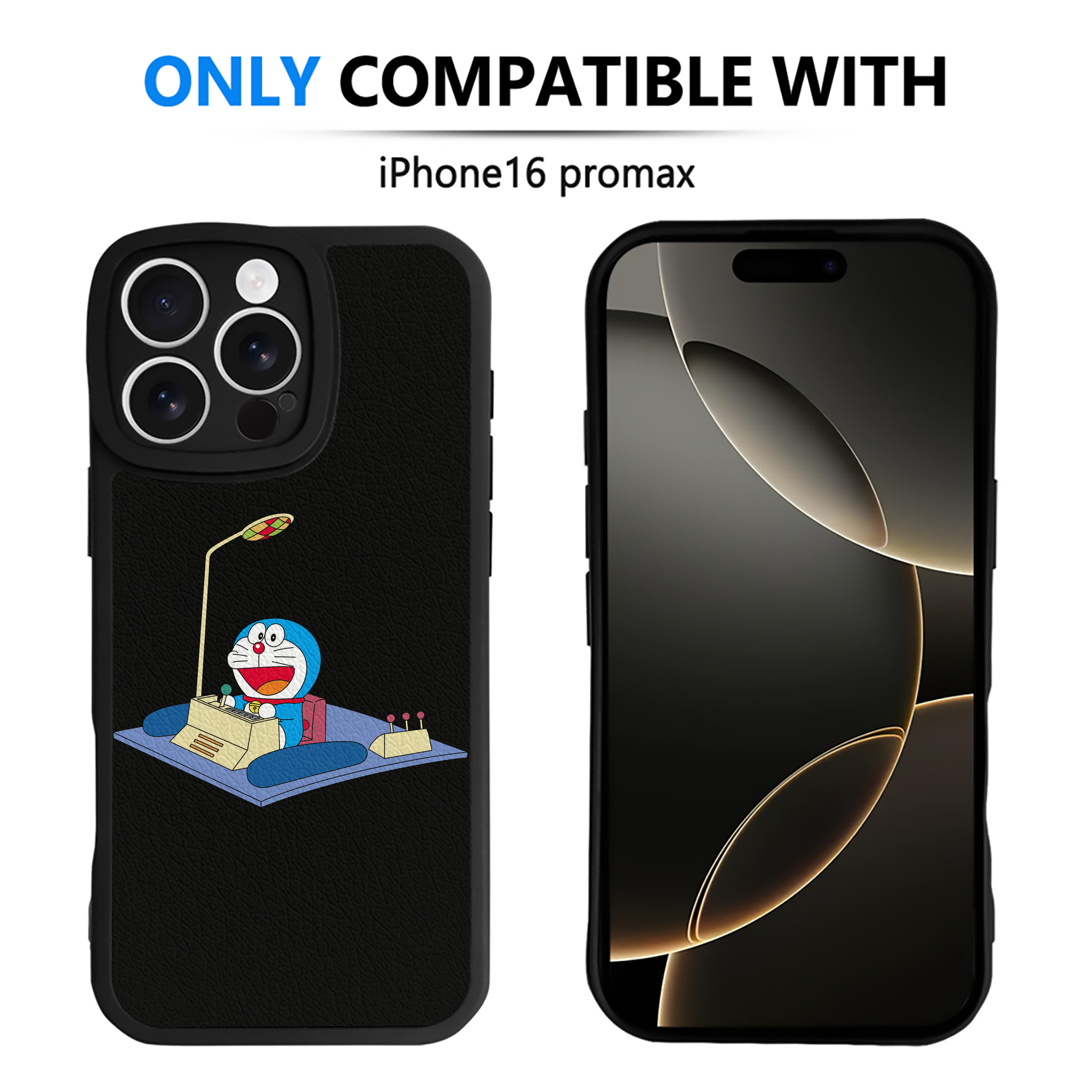 （画像用） ドラえもん Doraemon 【iPhone 16シリーズ対応】シリコンスマホケース（レザー調） 材質：シリコン